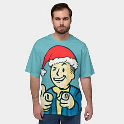 Футболка оверсайз мужская Fallout New Year, цвет: 3D-принт — фото 2