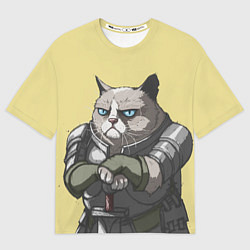 Футболка оверсайз мужская Кот, цвет: 3D-принт