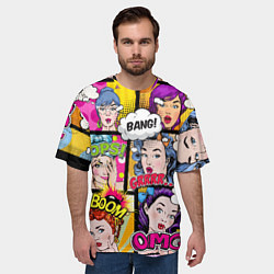 Футболка оверсайз мужская POP ART, цвет: 3D-принт — фото 2