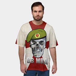 Футболка оверсайз мужская Череп: ВВ МВД, цвет: 3D-принт — фото 2