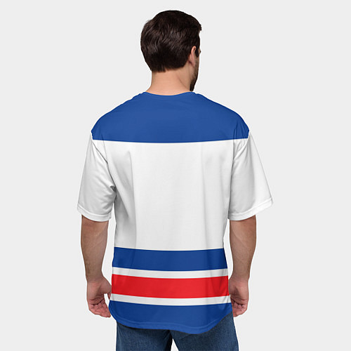 Мужская футболка оверсайз New York Rangers / 3D-принт – фото 4