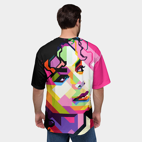 Мужская футболка оверсайз Michael Jackson Art / 3D-принт – фото 4