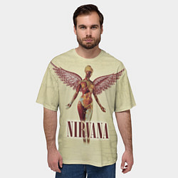 Футболка оверсайз мужская Nirvana Angel, цвет: 3D-принт — фото 2