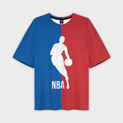 Футболка оверсайз мужская Эмблема NBA, цвет: 3D-принт
