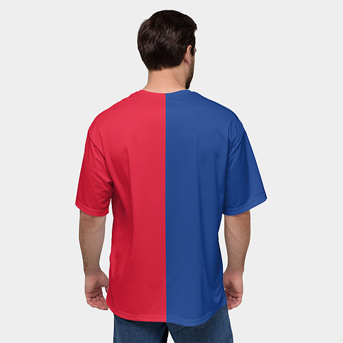 Мужская футболка оверсайз ФК ЦСКА / 3D-принт – фото 4