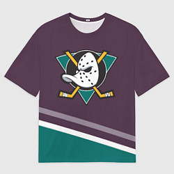 Футболка оверсайз мужская Anaheim Ducks Selanne, цвет: 3D-принт