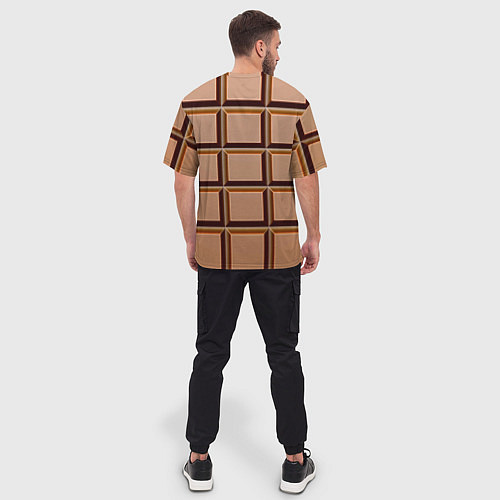 Мужская футболка оверсайз Шоколад / 3D-принт – фото 4