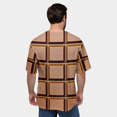 Мужская футболка оверсайз Шоколад / 3D-принт – фото 4