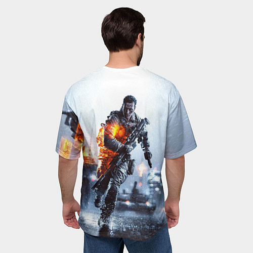 Мужская футболка оверсайз Battlefield Multiplayer / 3D-принт – фото 4
