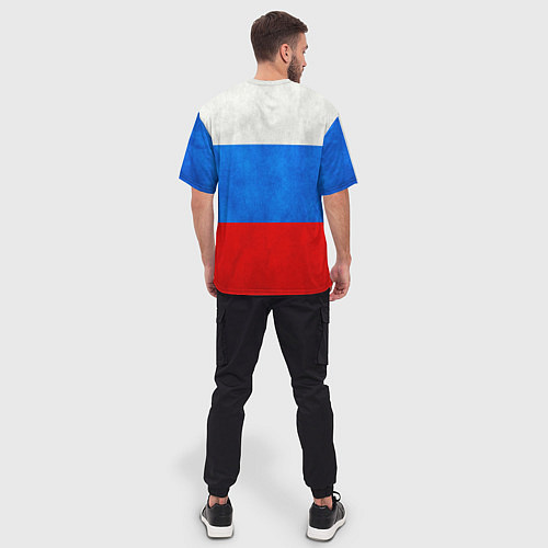 Мужская футболка оверсайз Russia: from 116 / 3D-принт – фото 4