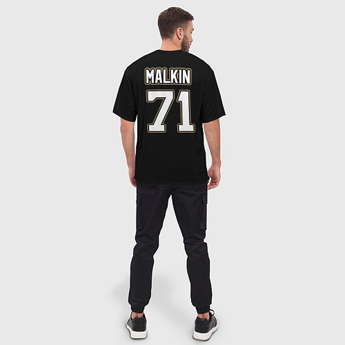 Мужская футболка оверсайз Pittsburgh Penguins: Malkin / 3D-принт – фото 4