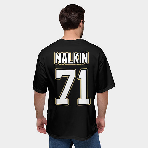 Мужская футболка оверсайз Pittsburgh Penguins: Malkin / 3D-принт – фото 4