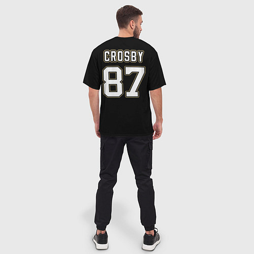 Мужская футболка оверсайз Pittsburgh Penguins: Crosby / 3D-принт – фото 4
