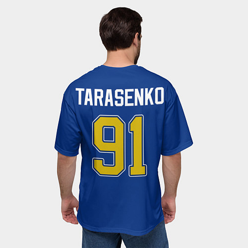 Мужская футболка оверсайз St Louis Blues: Tarasenko 91 / 3D-принт – фото 4