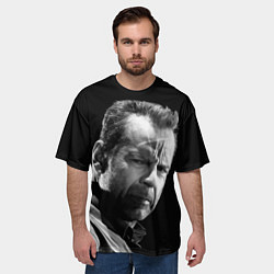Футболка оверсайз мужская Брюс Уиллис со шрамом, цвет: 3D-принт — фото 2