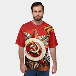 Футболка оверсайз мужская 9 мая, цвет: 3D-принт — фото 2