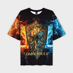 Футболка оверсайз мужская Dark Souls: Lion Shield, цвет: 3D-принт