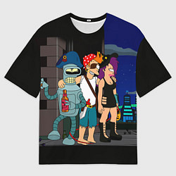 Футболка оверсайз мужская Футурама пати, цвет: 3D-принт