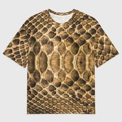 Футболка оверсайз мужская Змеиная кожа, цвет: 3D-принт