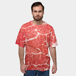Футболка оверсайз мужская Кусок мяса, цвет: 3D-принт — фото 2