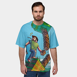 Футболка оверсайз мужская Minecraft Woodcutter, цвет: 3D-принт — фото 2