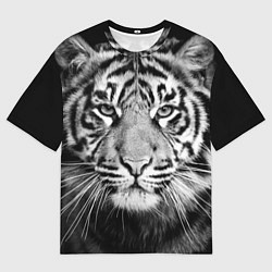 Футболка оверсайз мужская Красавец тигр, цвет: 3D-принт