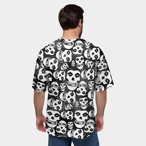 Мужская футболка оверсайз Misfits Pattern / 3D-принт – фото 4