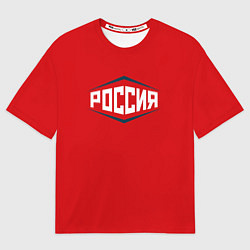 Футболка оверсайз мужская Россия, цвет: 3D-принт