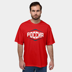 Футболка оверсайз мужская Россия, цвет: 3D-принт — фото 2