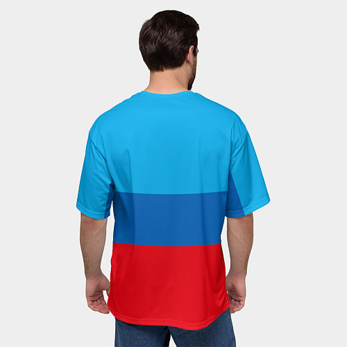 Мужская футболка оверсайз Луганская республика / 3D-принт – фото 4