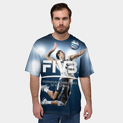 Футболка оверсайз мужская Волейбол 4, цвет: 3D-принт — фото 2