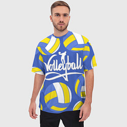 Футболка оверсайз мужская Волейбол 6, цвет: 3D-принт — фото 2