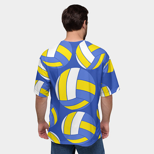 Мужская футболка оверсайз Волейбол 6 / 3D-принт – фото 4