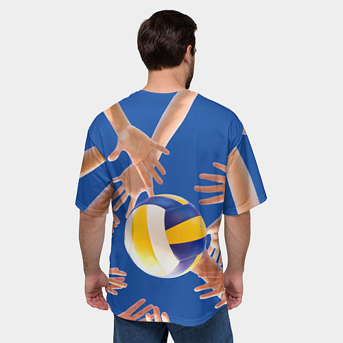 Мужская футболка оверсайз Волейбол играют все / 3D-принт – фото 4