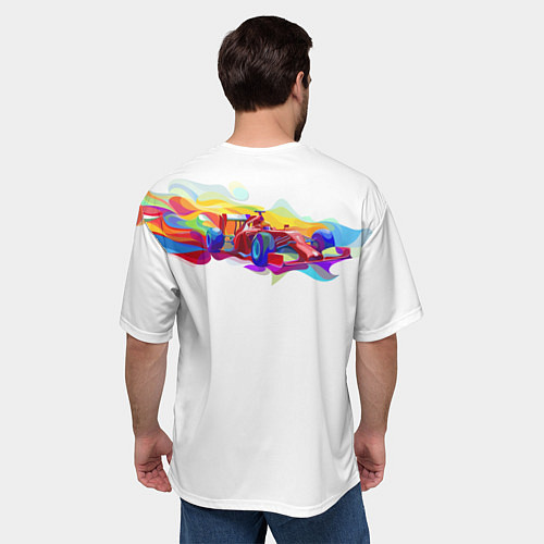 Мужская футболка оверсайз Я люблю F1 / 3D-принт – фото 4