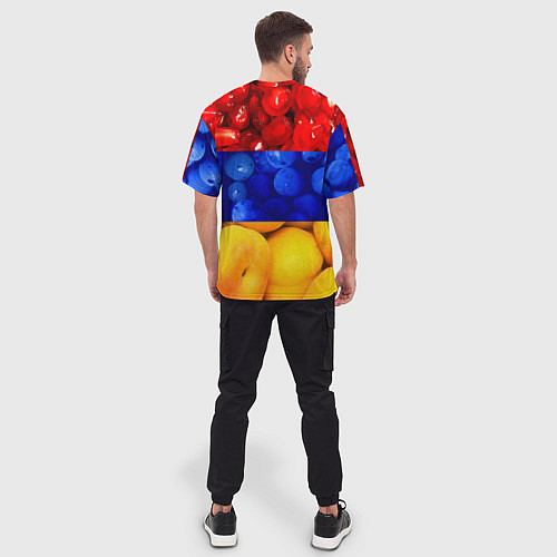 Мужская футболка оверсайз Флаг Армении / 3D-принт – фото 4