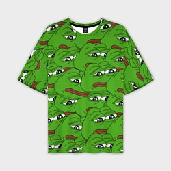 Мужская футболка оверсайз Sad frogs