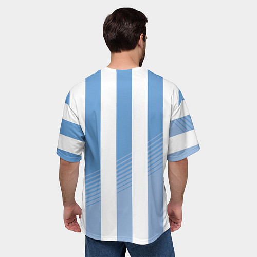 Мужская футболка оверсайз Сборная Аргентины: ЧМ-2018 / 3D-принт – фото 4