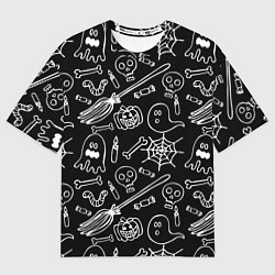 Мужская футболка оверсайз Призрачный арт
