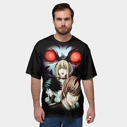 Футболка оверсайз мужская Тетрадь смерти 2, цвет: 3D-принт — фото 2