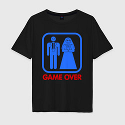 Футболка оверсайз мужская Game over, цвет: черный