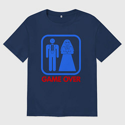 Футболка оверсайз мужская Game over, цвет: тёмно-синий