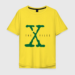 Футболка оверсайз мужская The X-files, цвет: желтый