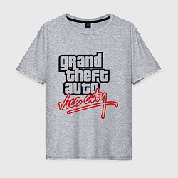 Футболка оверсайз мужская GTA Vice City, цвет: меланж