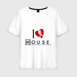 Футболка оверсайз мужская I love House MD, цвет: белый