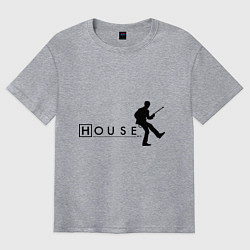 Футболка оверсайз мужская House MD, цвет: меланж