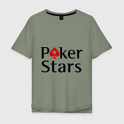 Футболка оверсайз мужская Poker Stars, цвет: авокадо