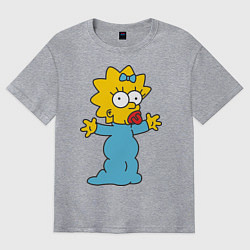 Футболка оверсайз мужская Maggie Simpson, цвет: меланж