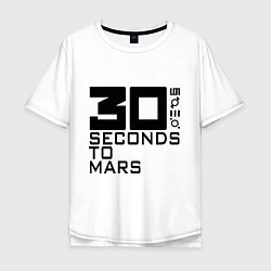 Футболка оверсайз мужская 30 Seconds To Mars, цвет: белый