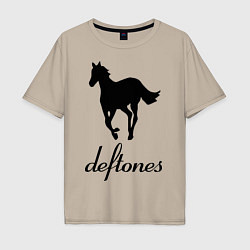 Футболка оверсайз мужская Deftones, цвет: миндальный